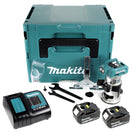 Makita DRT 50 RTJ Akku Multifunktionsfräse 18V Brushless + 2x Akku 5,0Ah + Ladegerät + Makpac - Toolbrothers