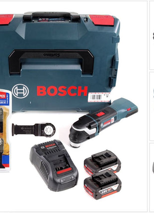 Bosch GOP 18V-28 Akku-Multi-Cutter + 2x Akku 4,0Ah + Ladegerät + WellCut MT-8 8tlg. Sägeblätterset + L-Boxx - Toolbrothers