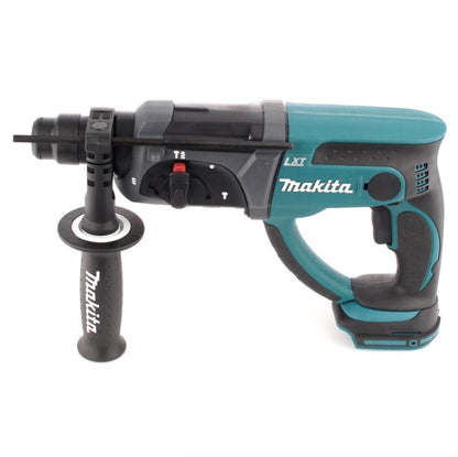 Makita DHR 241 RTJ Akku Bohrhammer 18 V Li-Ion mit SDS-Plus Aufnahme im Makpac + 2x BL 1850 B 5,0 Ah Akku + DC 18 RC Schnellladegerät + Makita D-42444 SDS-Plus Bohrer-Meißel-Set 17 tlg. im Alu Koffer - Toolbrothers