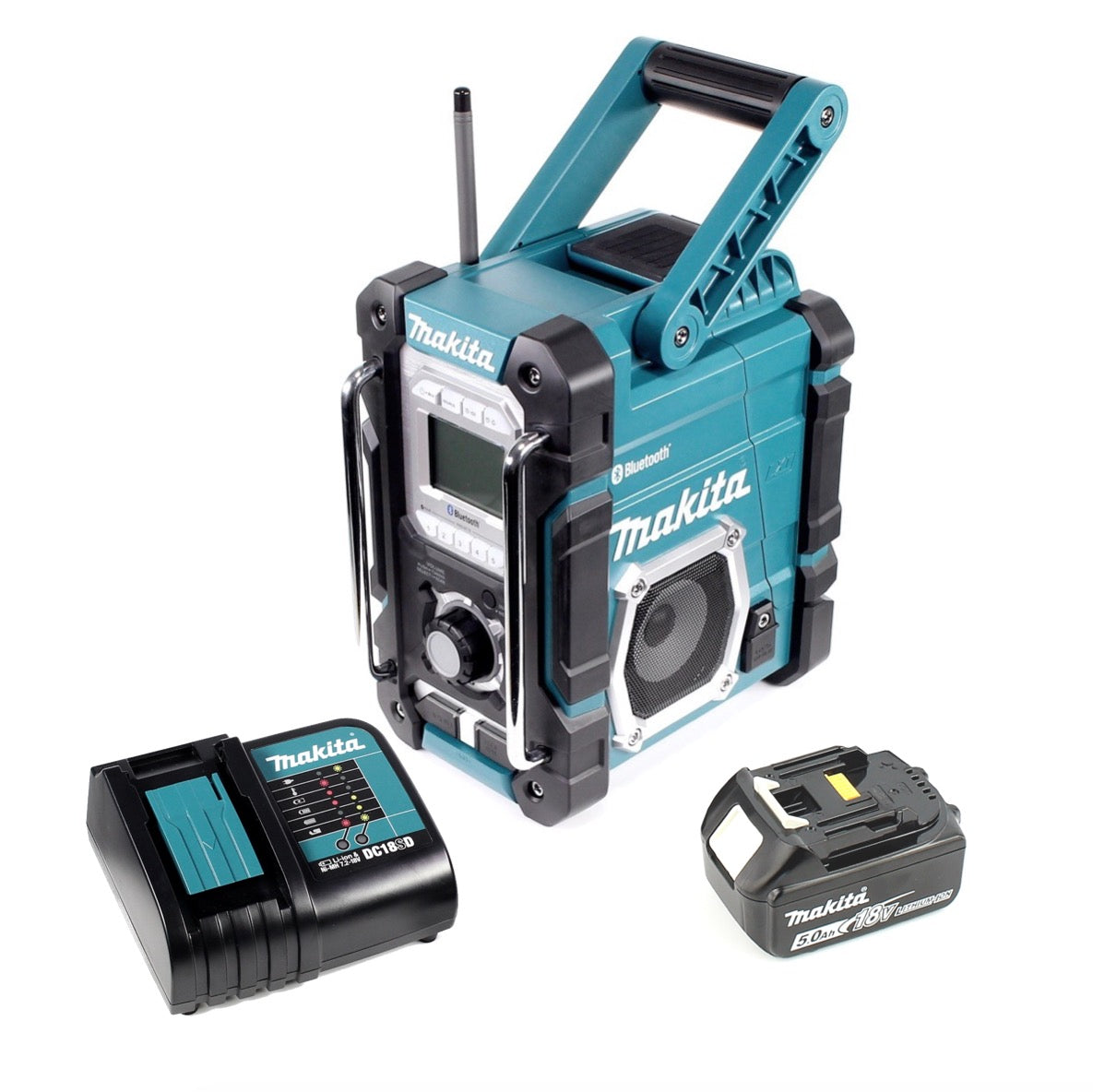 Makita DMR 106 RT1 Akku Baustellen Radio 7,2-18V + 1x Akku 5,0Ah + Ladegerät - Toolbrothers