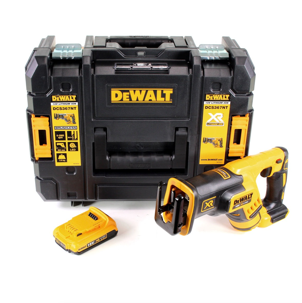 DeWalt DCS 367 NT Akku Reciprosäge Säbelsäge 18V Brushless + 1x Akku 2,0Ah + TSTAK - ohne Ladegerät - Toolbrothers