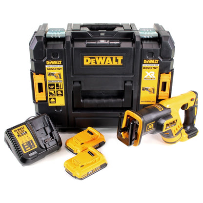 DeWalt DCS 367 D2 Akku Reciprosäge Säbelsäge 18V Brushless + 2x Akku 2,0Ah + Ladegerät + TSTAK - Toolbrothers