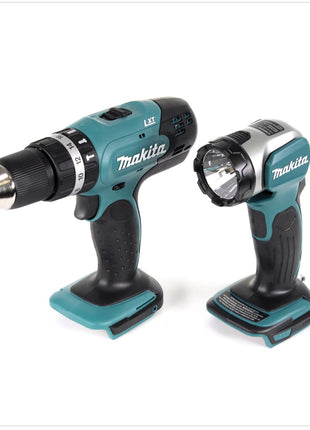 Makita DHP 453 Akku Schlagbohrschrauber 18 V 42Nm im Tanos Systainer® + DML802 Akku Lampe + 60 tlg. Bit/Bohrer Set - Toolbrothers