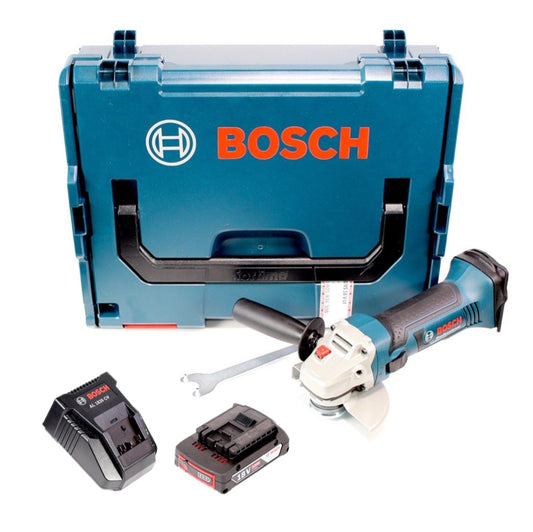 Bosch GWS 18-125 V-LI Akku Winkelschleifer 18V 125mm + 1x Akku 2,0Ah + Ladegerät + L-Boxx - Toolbrothers