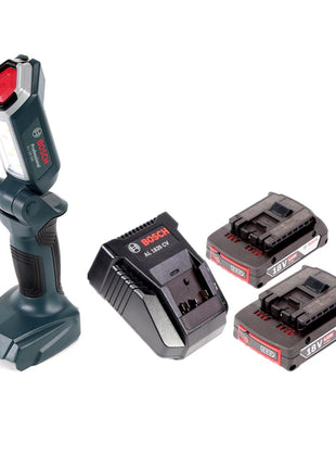 Bosch Professional GLI 18V-300 Akku Lampe + 2x GBA 18 V 2,0 Ah Akku + AL 1820 CV Ladegerät - Toolbrothers