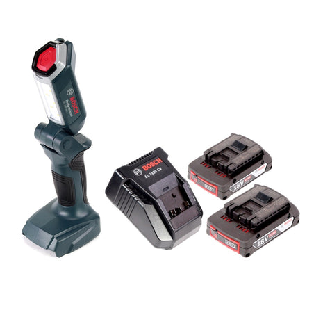 Bosch Professional GLI 18V-300 Akku Lampe + 2x GBA 18 V 2,0 Ah Akku + AL 1820 CV Ladegerät - Toolbrothers