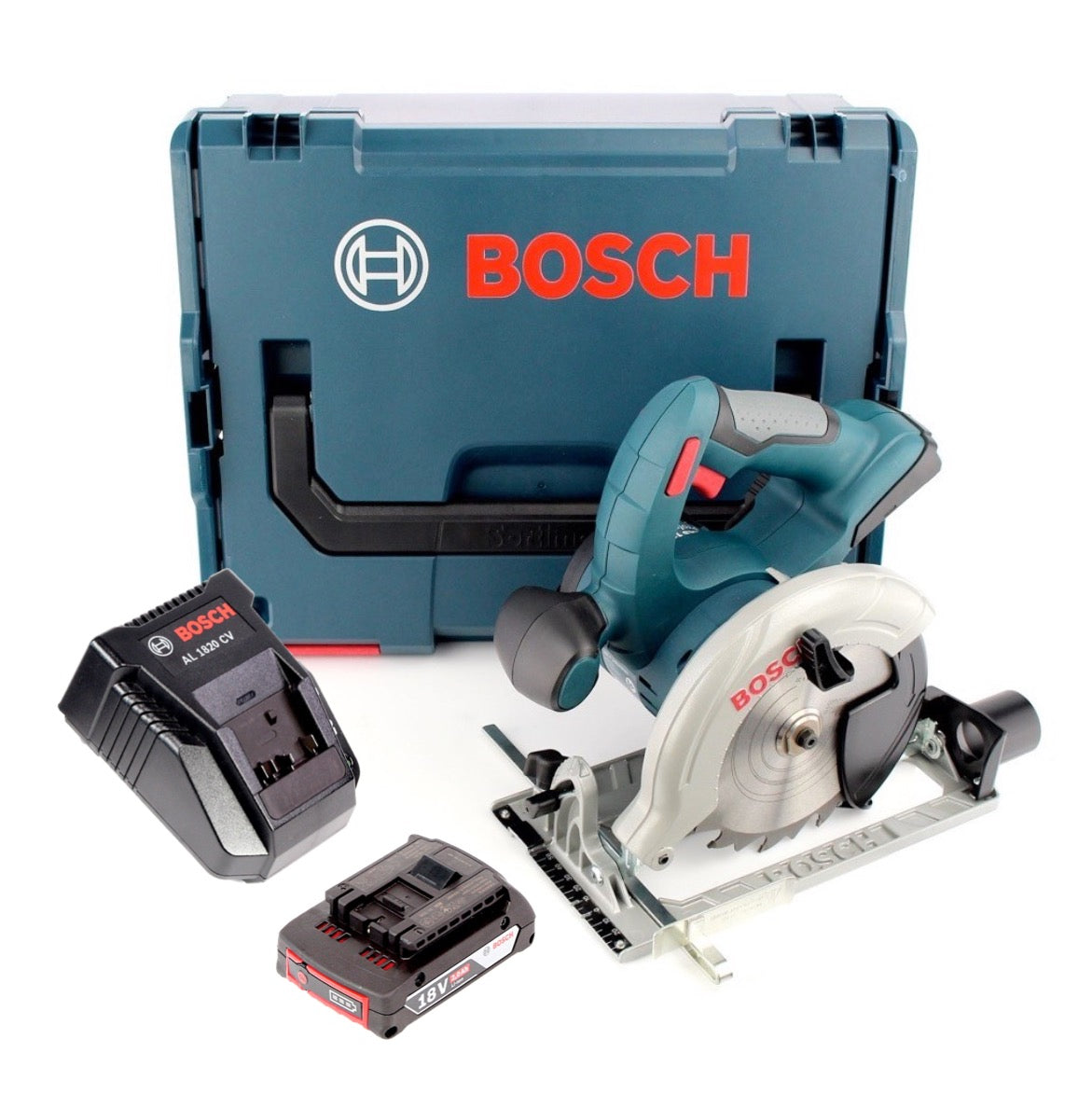 Bosch GKS 18 V-Li Professional 18 V 165 mm Akku Kreissäge in L-Boxx + 1 x GBA 2 Ah Akku + AL 1820 Schnellladegerät - Toolbrothers