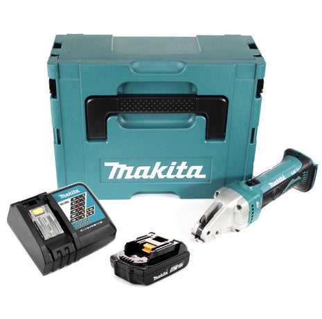 Makita DJS 101 RA1J Akku Blechschere 18 V + 1x Akku 2,0 Ah + Ladegerät + Makpac - Toolbrothers