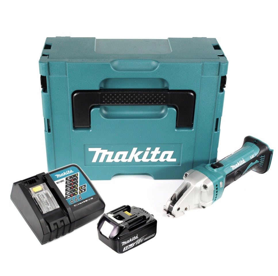 Makita DJS 101 RF1J Akku Blechschere 18V + 1x Akku 3,0Ah + Ladegerät + Makpac - Toolbrothers