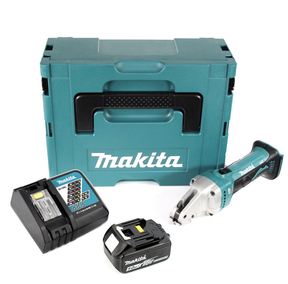 Makita DJS 101 RT1J Akku Blechschere 18V + 1x Akku 5,0Ah + Ladegerät + Makpac - Toolbrothers