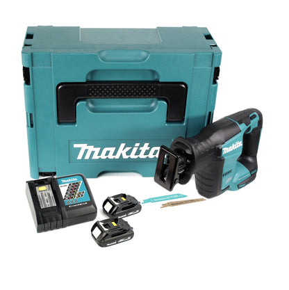 Makita DJR 188 RYJ Akku Reciprosäge 18 V Brushless Säbelsäge im Makpac + 2x 1,5 Ah Akku + Ladegerät - Toolbrothers