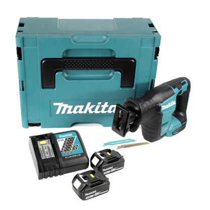 Makita DJR 188 RFJ Akku Reciprosäge 18 V Brushless Säbelsäge im Makpac + 2x 3,0 Ah Akku + Ladegerät - Toolbrothers