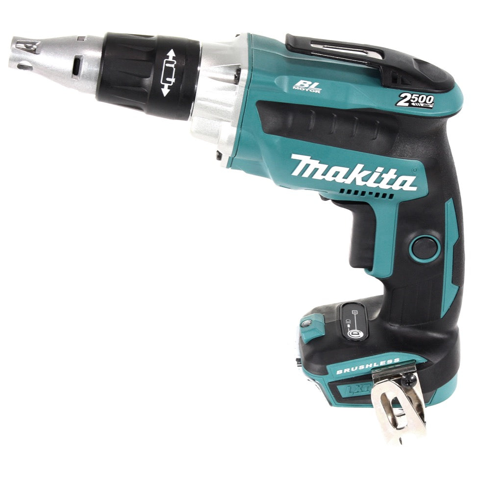 Makita DFS 250 RTJ Akku Trockenbauschrauber 18 V Brushless + 2x Akku 5,0 Ah + Ladegerät + Makpac - Toolbrothers