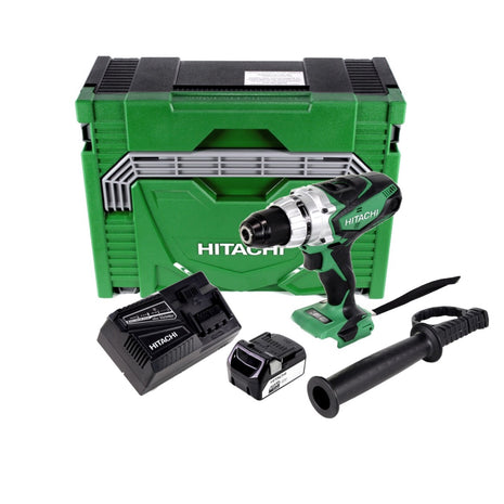 Hitachi DS 18 DSDL 18 V Akku Bohrschrauber im Koffer + 1x Hitachi BSL 1840 18 V 4,0 Ah / 4000 mAh Li-Ion Akku + Hitachi UC 18YFSL Akku Ladegerät - Toolbrothers