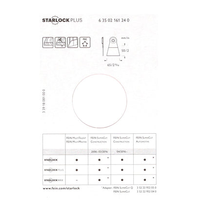 FEIN E-Cut Long-Life Starlock Sägeblatt 10 Stk. 50 x 65 mm ( 63502161240 ) BI-Metall - Toolbrothers