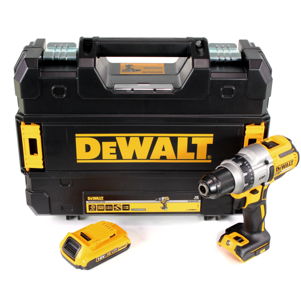 DeWalt DCD 991 NT Akku-Dreigang-Bohrschrauber 18V 95Nm Brushless + 1x Akku 2,0Ah + TSTAK - ohne Ladegerät - Toolbrothers