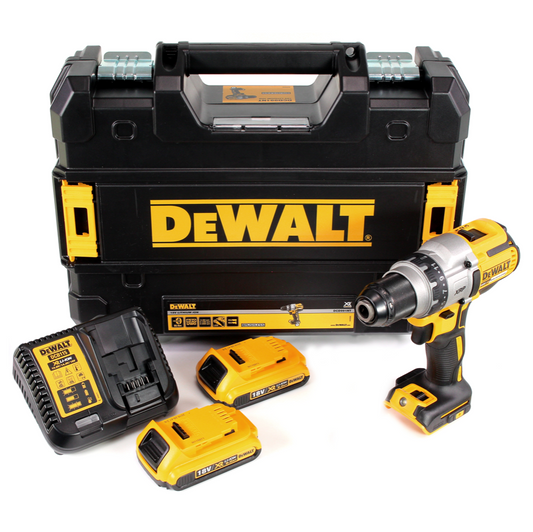 DeWalt DCD 991 D2 Akku-Dreigang-Bohrschrauber 18V 95Nm Brushless + 2x Akku 2,0Ah + Schnellladegerät + TSTAK - Toolbrothers