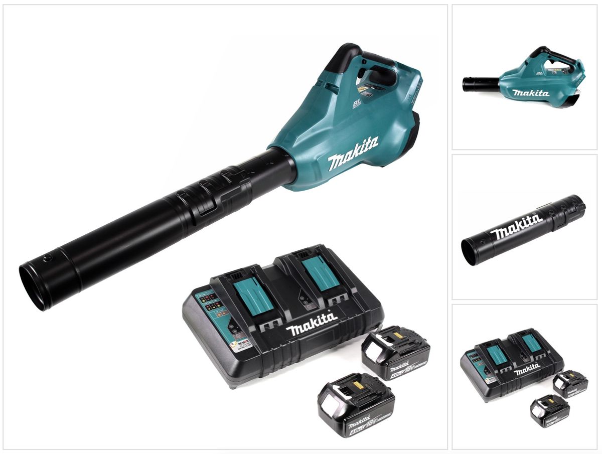 Makita DUB 362 PM Akku Laubbläser 36V + 2x Akkus 4,0 Ah + Doppellladegerät - Toolbrothers