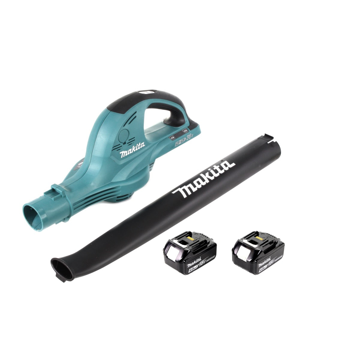 Makita DUB 361 M 2x 18 V / 36 V Akku Laubbläser Gebläse + 2x Makita BL 1840 B 4 Ah / 4000 mAh Akku - Toolbrothers