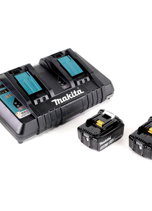 Makita DUB 361 PT 2x 18 V / 36 V Akku Laubbläser Gebläse + 2x Makita BL 1850 5 Ah / 5000 mAh Akku + Makita DC 18 RD 2-fach Ladegerät - Toolbrothers