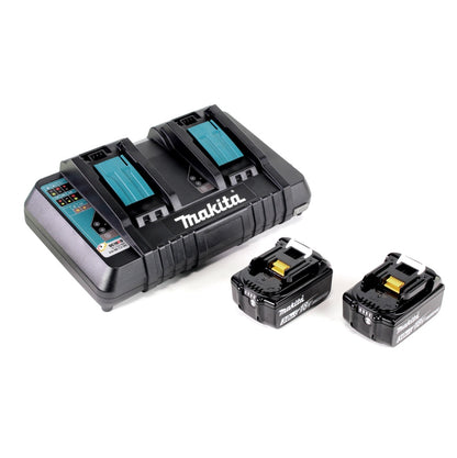 Makita DUB 361 PT 2x 18 V / 36 V Akku Laubbläser Gebläse + 2x Makita BL 1850 5 Ah / 5000 mAh Akku + Makita DC 18 RD 2-fach Ladegerät - Toolbrothers