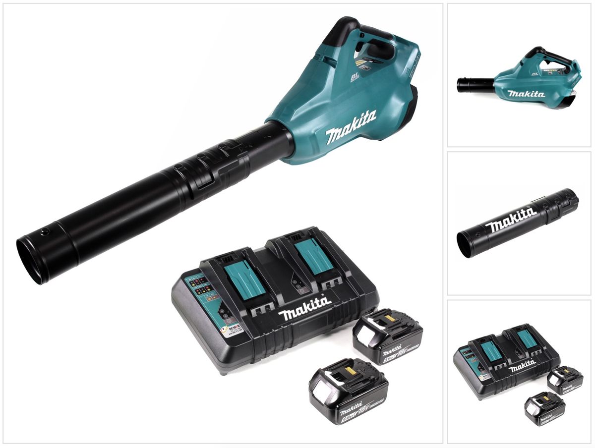 Makita DUB 362 PT Akku Laubbläser 36V + 2x Akkus 5,0Ah + Doppellladegerät - Toolbrothers