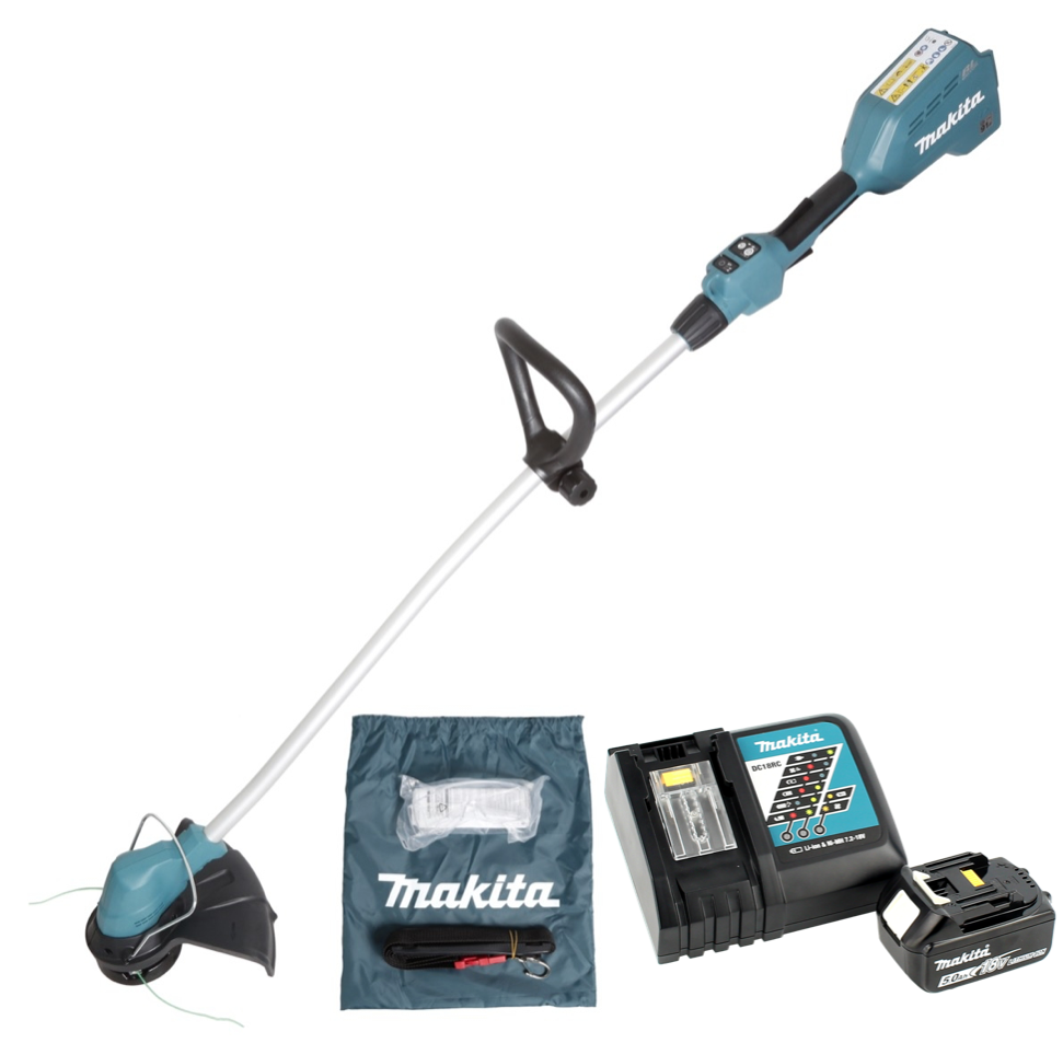 Makita DUR 184 LRT1 Akku Rasentrimmer 18V 300mm Brushless + 1x Akku 5,0Ah + Ladegerät - Toolbrothers