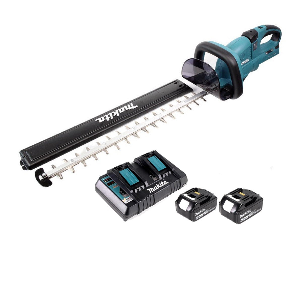 Makita DUH 551 PG Akku Heckenschere 36V 550mm + 2x Akku 6,0Ah + Doppel Ladegerät - Toolbrothers