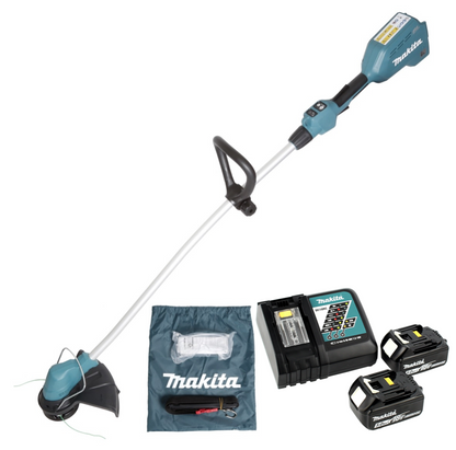 Makita DUR 184 RT Akku Rasentrimmer Motorsense 18V + 2x Akkus 5,0Ah + Schnellladegerät - Toolbrothers