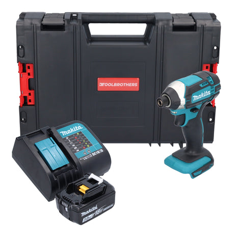 Makita DTD 152 SF1J-R clé à chocs sans fil 18 V 165 Nm 1/4" + 1x batterie 3,0 Ah + chargeur + RHINO