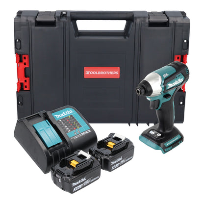 Makita DTD 155 SFJ-R clé à chocs sans fil 18 V 140 Nm sans balai + 2x batteries 3,0 Ah + chargeur + RHINO