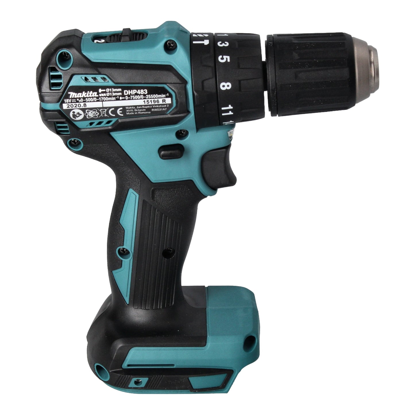 Makita DHP 483 SF1J-R Akku Schlagbohrschrauber 18 V 40Nm + 1x Akku 3,0 Ah + Ladegerät + RHINO