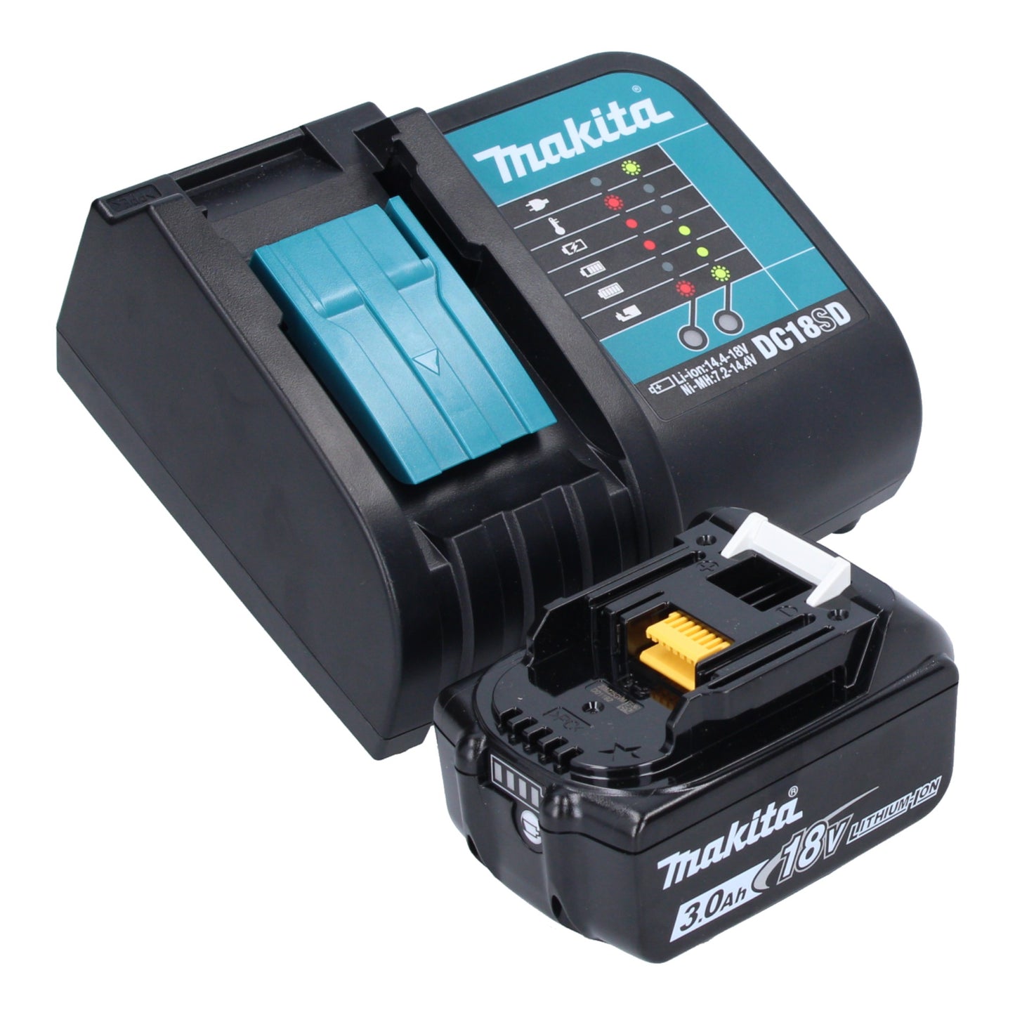 Makita DHP 484 SF1JB-R Akku Schlagbohrschrauber 18 V 54 Nm Brushless Schwarz + 1x Akku 3,0 Ah + Ladegerät + RHINO