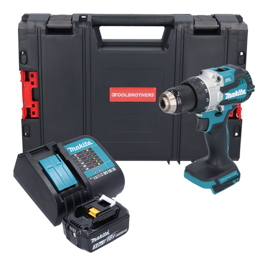 Makita DHP 489 SF1J-R perceuse à percussion sans fil 18 V 73 Nm sans balai + 1x batterie 3,0 Ah + chargeur + RHINO