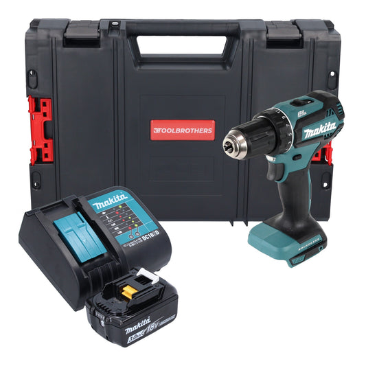 Makita DDF 485 SF1J-R perceuse-visseuse sans fil 18 V 50 Nm sans balais + 1x batterie 3,0 Ah + chargeur + RHINO