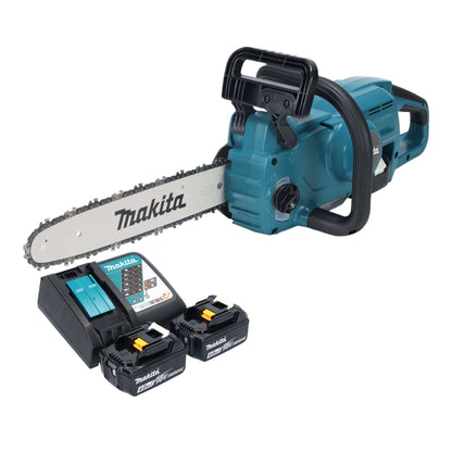 Makita DUC 357 RM2X3 Akku Kettensäge 18 V 35 cm Brushless + 2x Akku 4,0 Ah + Ladegerät