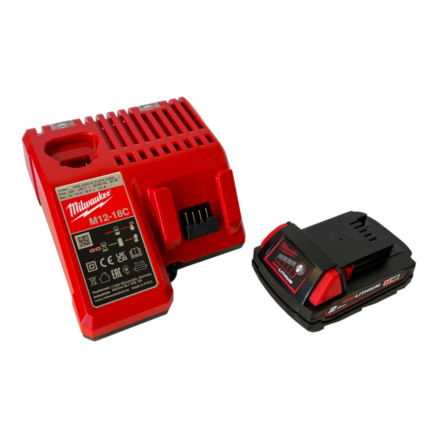 Pistolet à cartouche à batterie Milwaukee C18 PCG/310C-201B 18 V 310 ml (4933441310) + 1x batterie 2,0 Ah + chargeur + sac