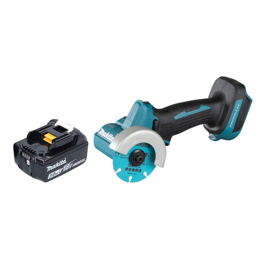 Makita DMC 300 F1 Akku Winkelschleifer 18 V 76 mm Brushless + 1x Akku 3,0 Ah - ohne Ladegerät