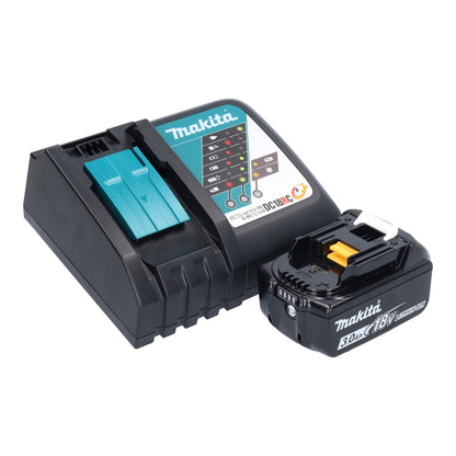 Meuleuse d'angle sur batterie Makita DMC 300 RF1 18 V 76 mm sans balais + 1x batterie 3,0 Ah + chargeur