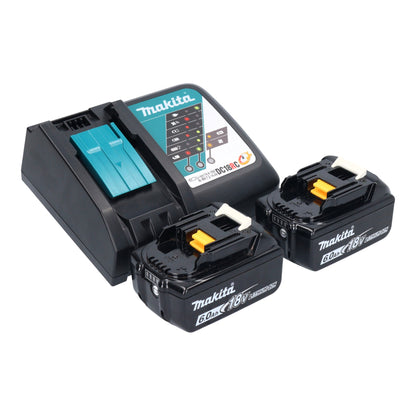 Meuleuse d'angle sur batterie Makita DMC 300 RG 18 V 76 mm sans balais + 2 batteries 6,0 Ah + chargeur