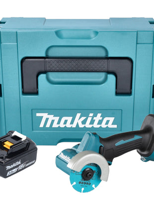 Meuleuse d'angle sur batterie Makita DMC 300 F1J 18 V 76 mm sans balais + 1x batterie 3,0 Ah + Makpac - sans chargeur