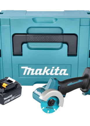 Meuleuse d'angle sur batterie Makita DMC 300 M1J 18 V 76 mm sans balais + 1x batterie 4,0 Ah + Makpac - sans chargeur