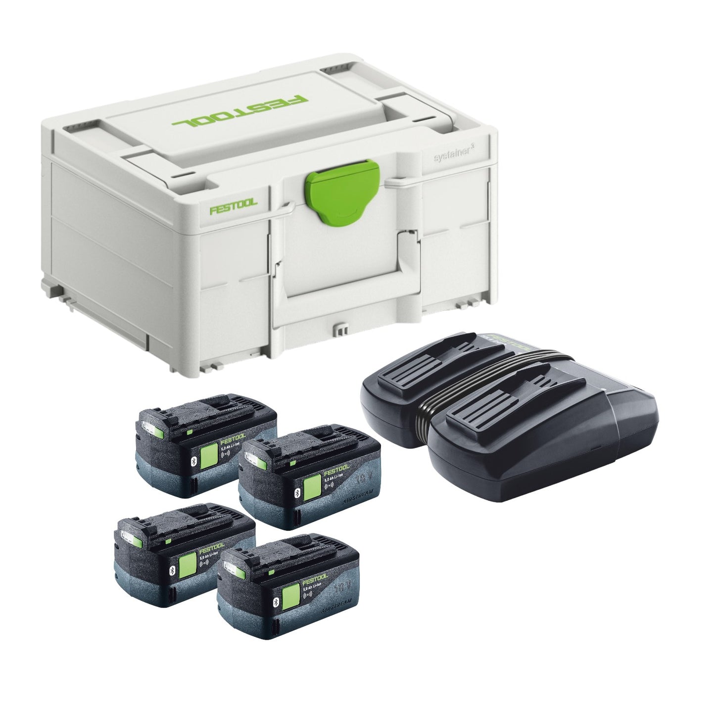 Festool Energie-Set SYS 18V 4x5,0/TCL 6 DUO ( 577709 ) 4x Akku 5,0 Ah + TCL 6 DUO Ladegerät + Systainer