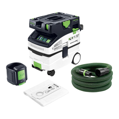 Aspirateur mobile Festool CTL MIDI I CT-F CLEANTEC Dépoussiéreur 15 l. L (578038) + télécommande Bluetooth + accessoires