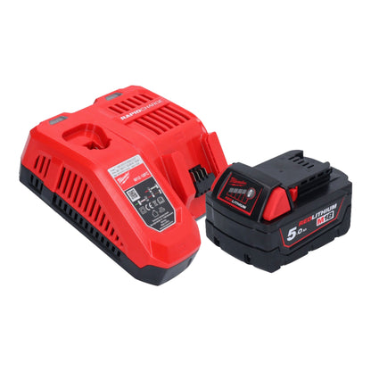 Milwaukee M18 FBTS75-501X Akku Bandschleifer 18 V 75 x 457 mm Brushless + 1x Akku 5,0 Ah + Ladegerät + HD Box