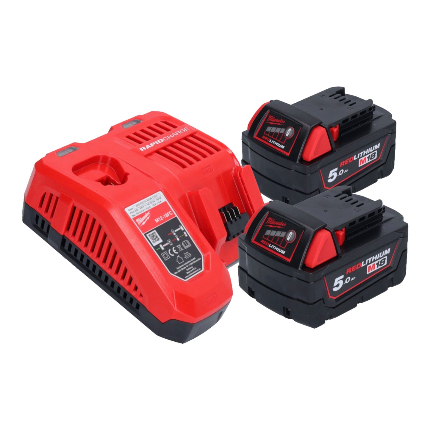 Ponceuse à bande sans fil Milwaukee M18 FBTS75-502X 18 V 75 x 457 mm sans balais + 2x batterie 5,0 Ah + chargeur + boîtier HD