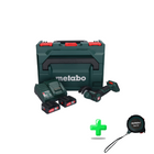 Meuleuse d'angle sur batterie Metabo PowerMaxx CC 12 BL 12 V 76 mm (600348500) sans balais + 2x batterie 2,0 Ah + chargeur + métaBOX + mètre ruban Metabo 5 mètres