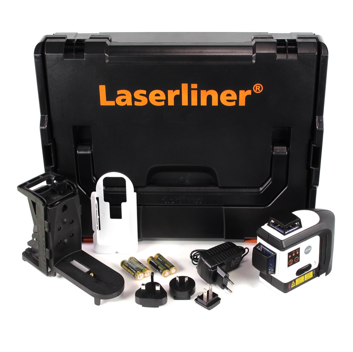 Laserliner PowerPlane-Laser 3D Plus GEN2 360° roter Kreuzlinienlaser in Sortimo Systemkoffer mit Einlagen ( 036.302L ) - Toolbrothers