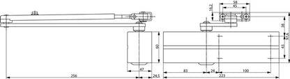 Ferme-porte à ciseaux ASSA ABLOY DC 200 blanc EN 2-4 (3000255169)