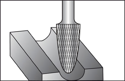 RUKO Frässtift RBF Ø 12 mm Kopflänge 25 mm Schaft-Ø 6 mm ( 4000602856 )